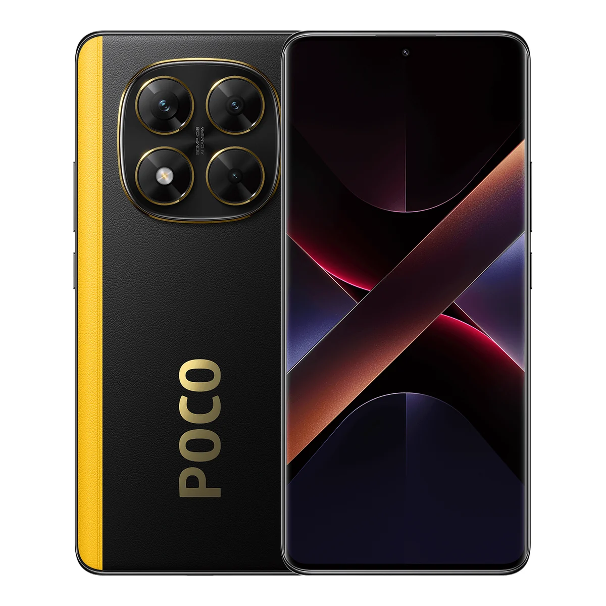 POCO X7 Pro, front and back