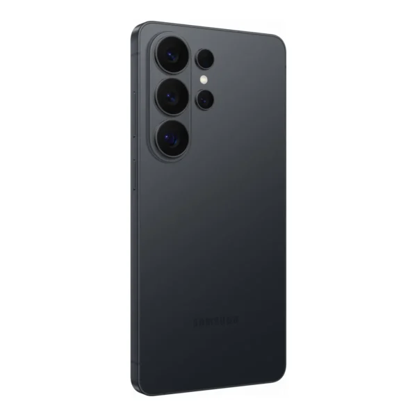 Samsung Galaxy S26 Ultra angled view showing side frame and rear cameras