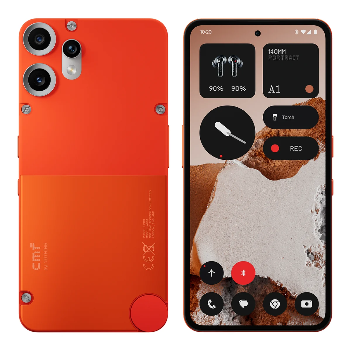 CMF Phone 2 Pro, front and back