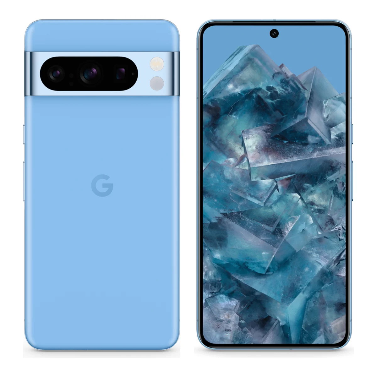 Google Pixel 8 Pro, front and back