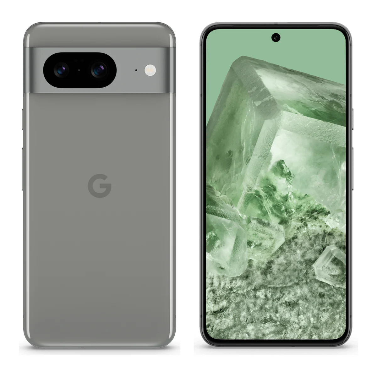 Google Pixel 8, front and back