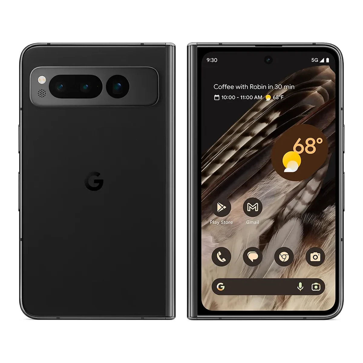 Google Pixel Fold, front and back