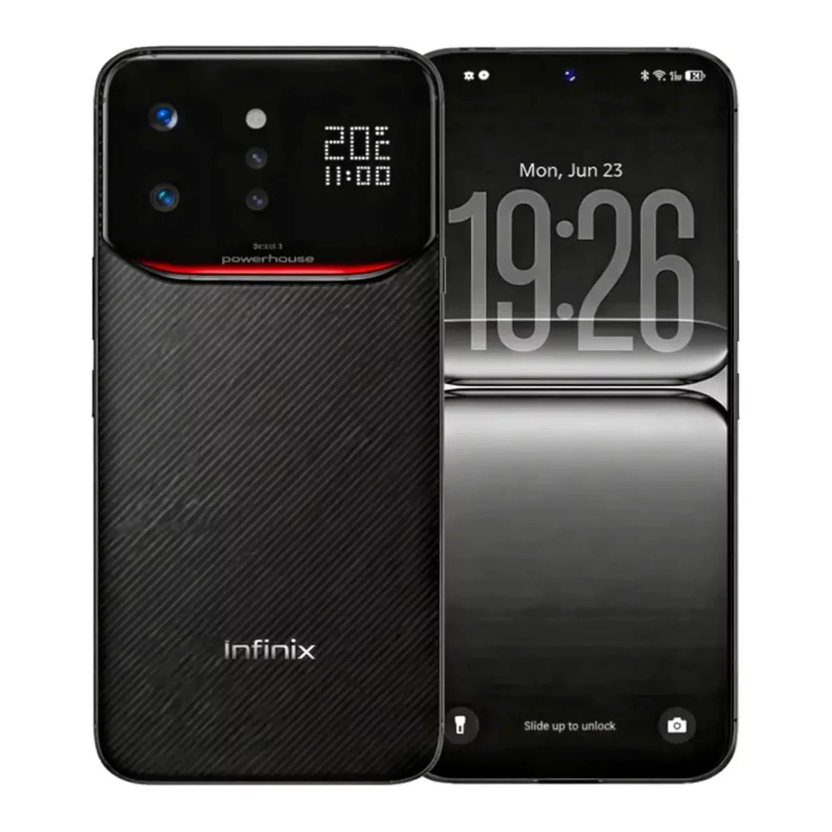 Infinix Note 60 Ultra, front and back