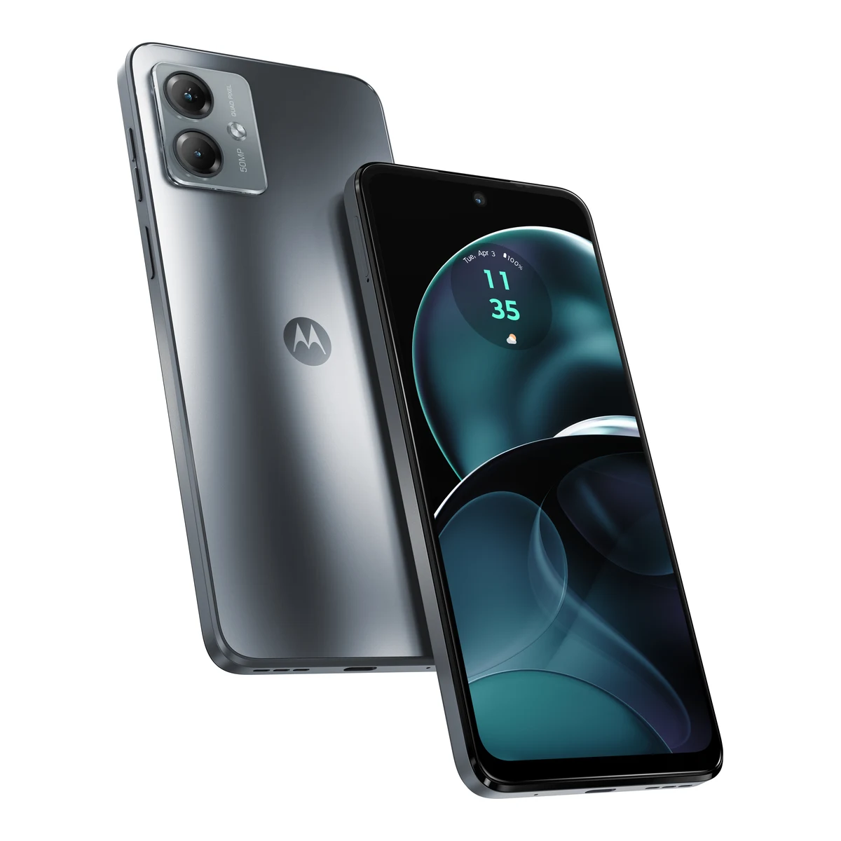 Motorola Moto G14, front and back