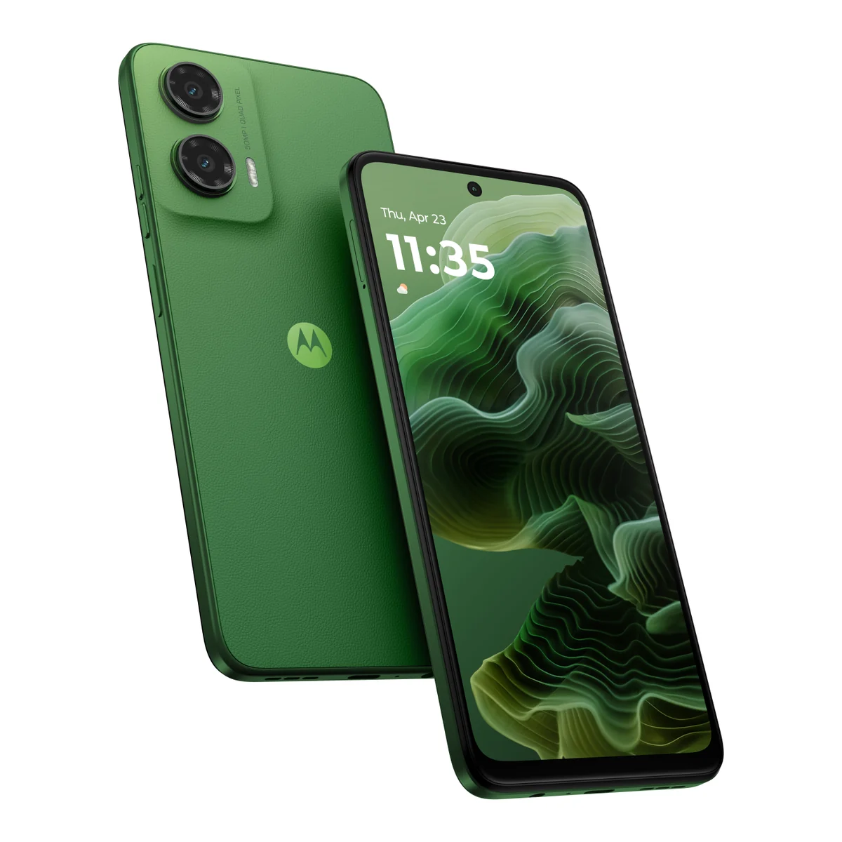 Motorola Moto G35, front and back