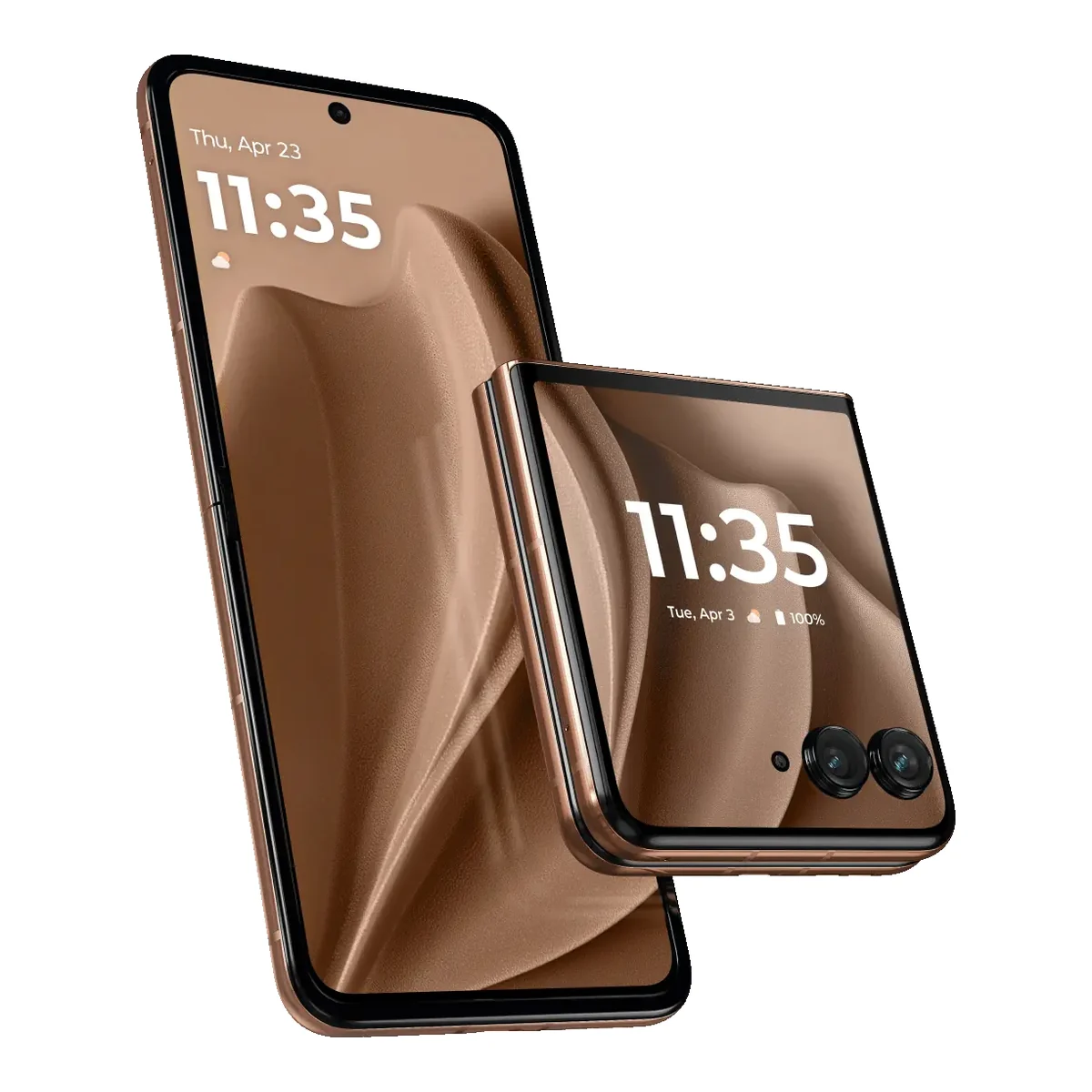 Motorola Razr+ 2025, front and back