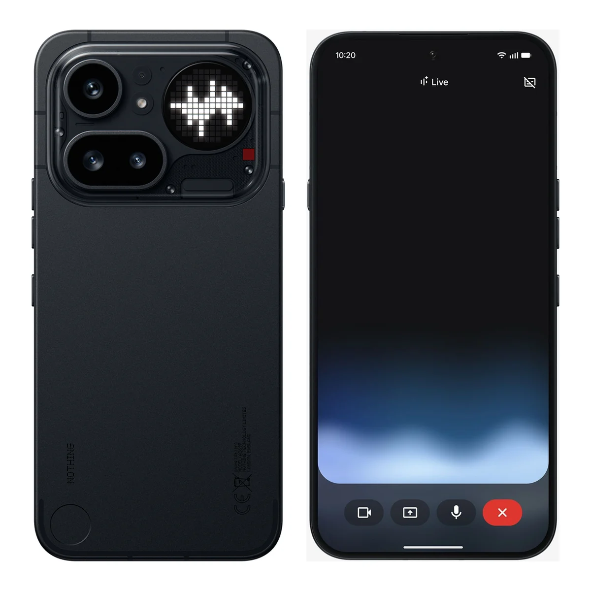 Nothing Phone (4a) Pro, front and back