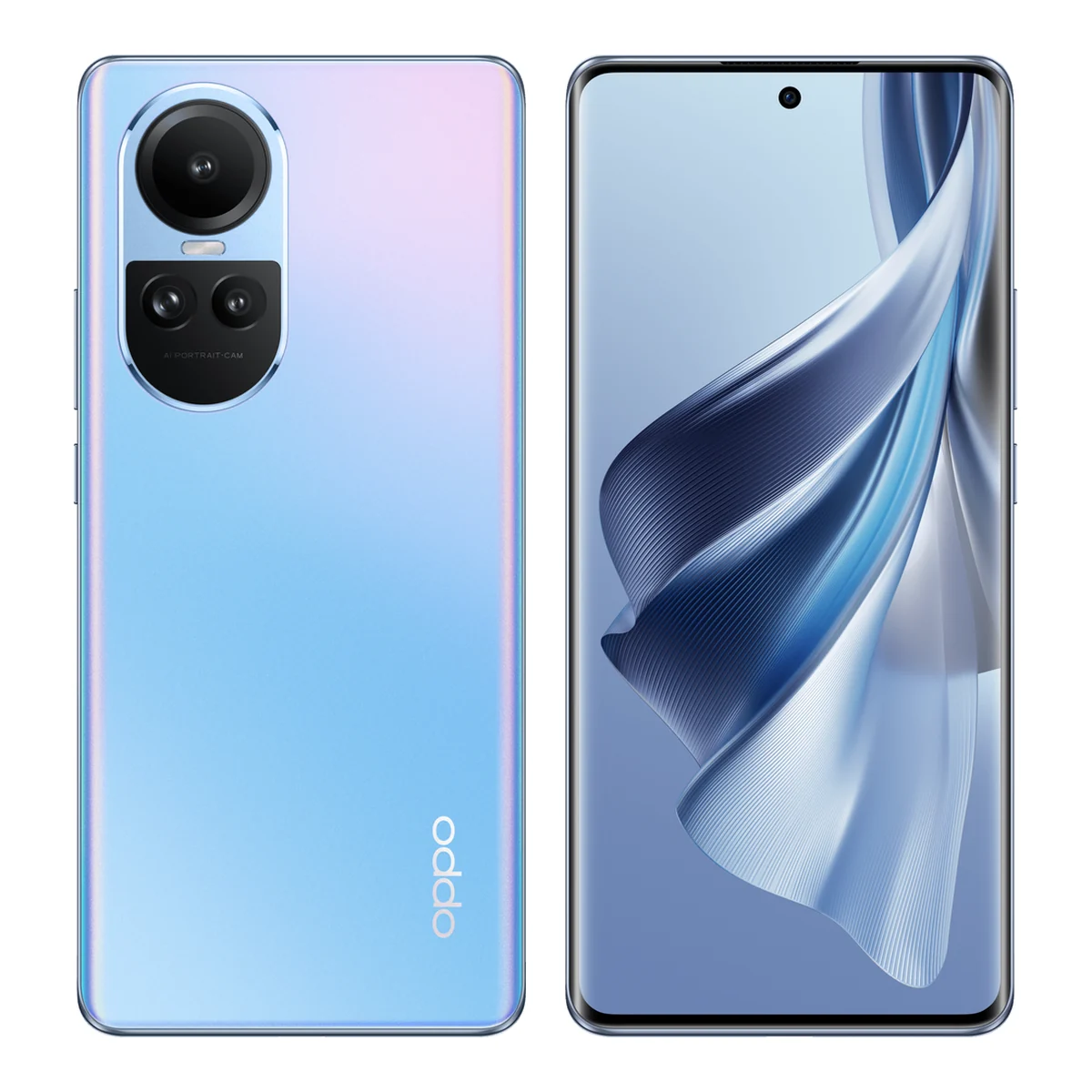 OPPO Reno10 5G, front and back