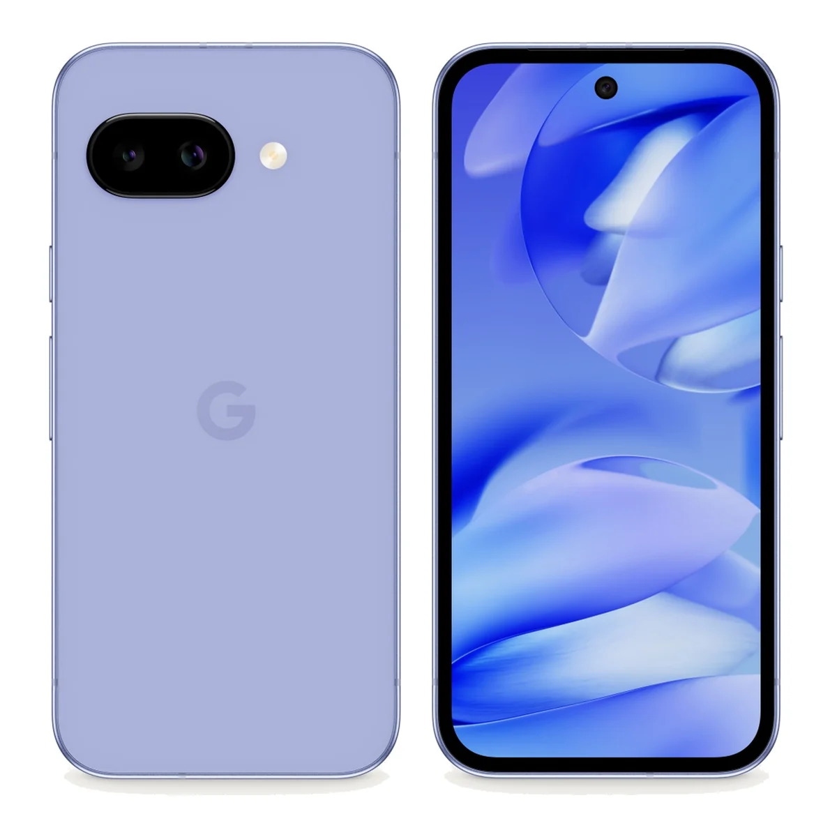 Google Pixel 9a, front and back