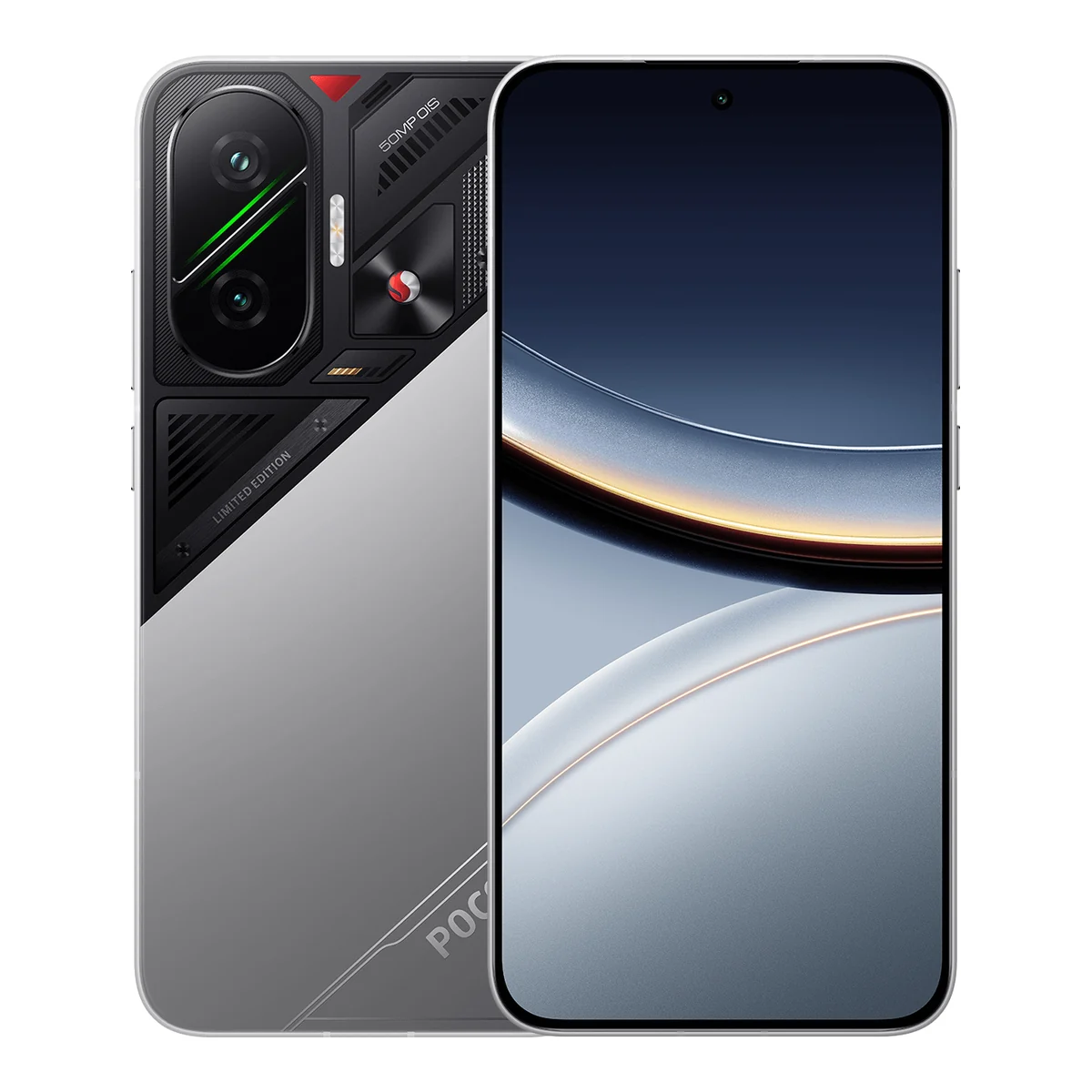 POCO F7, front and back