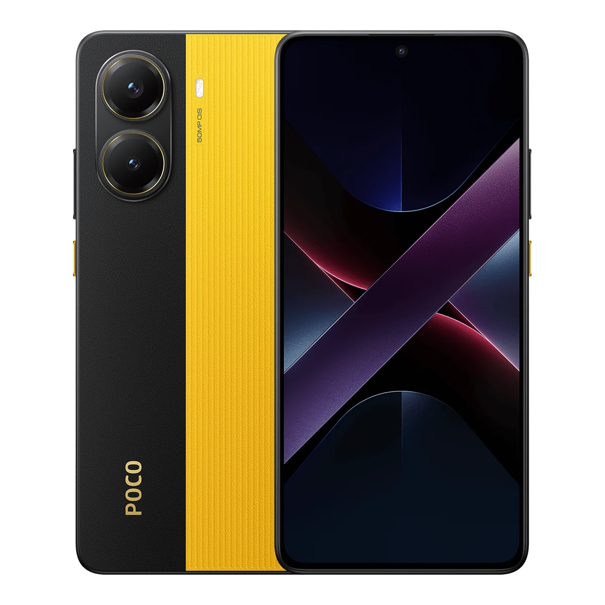 POCO X7 Pro, front and back