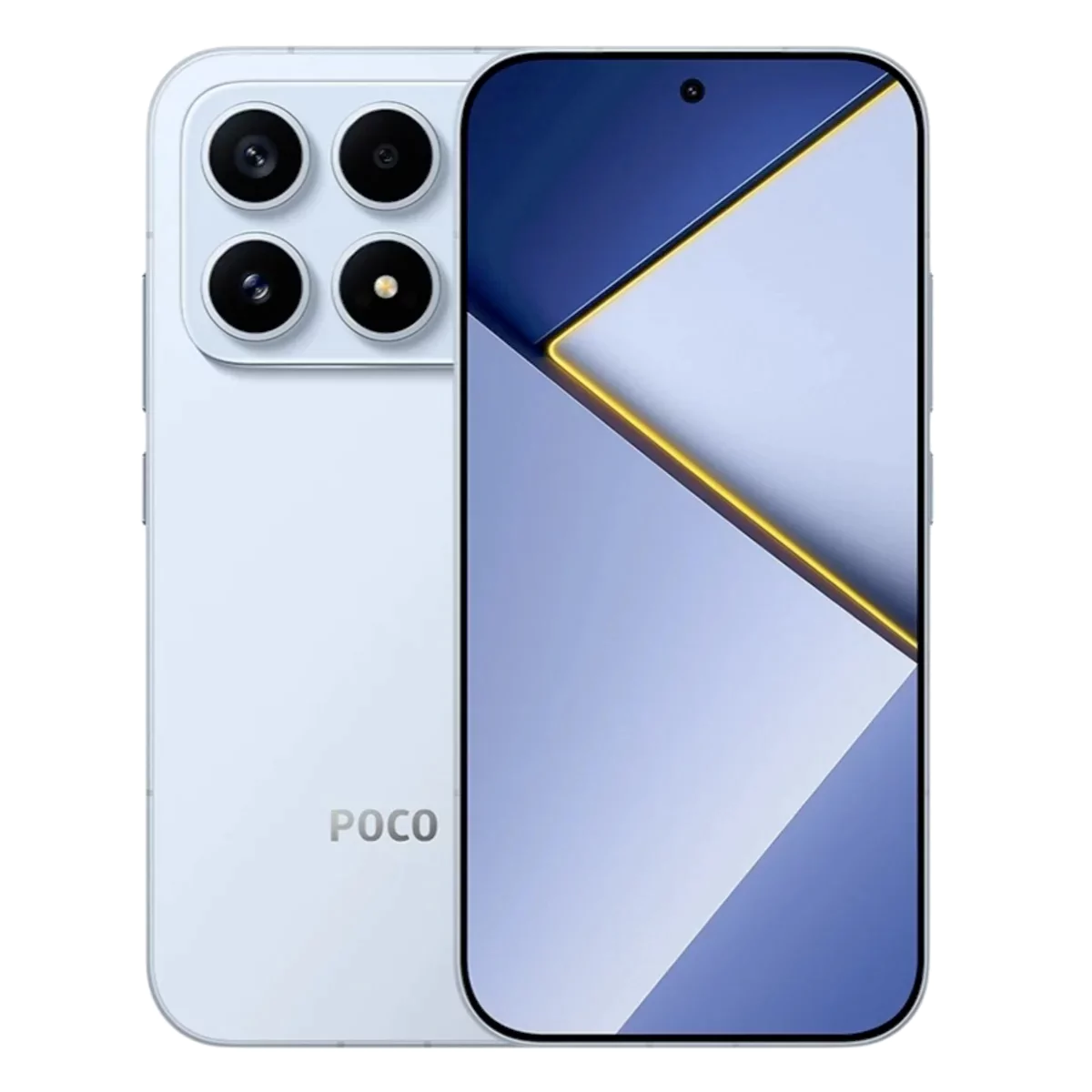 POCO X8s, front and back